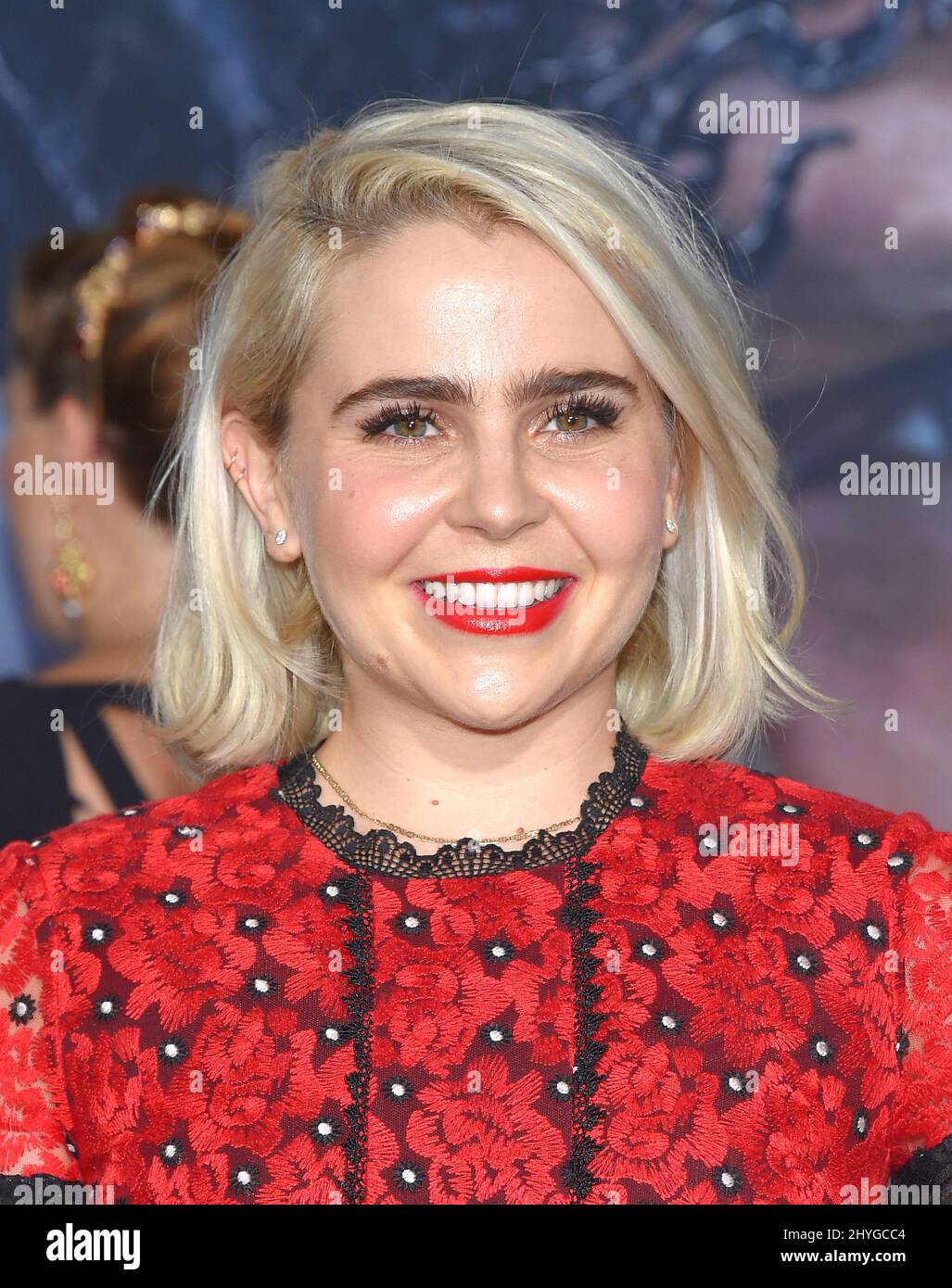 Mae Whitman arriving for the "Venom" premiere held at Regency Village