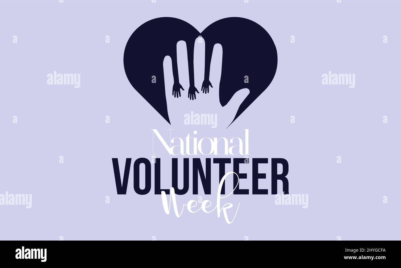 National Volunteer week. Volunteers communities template for banner