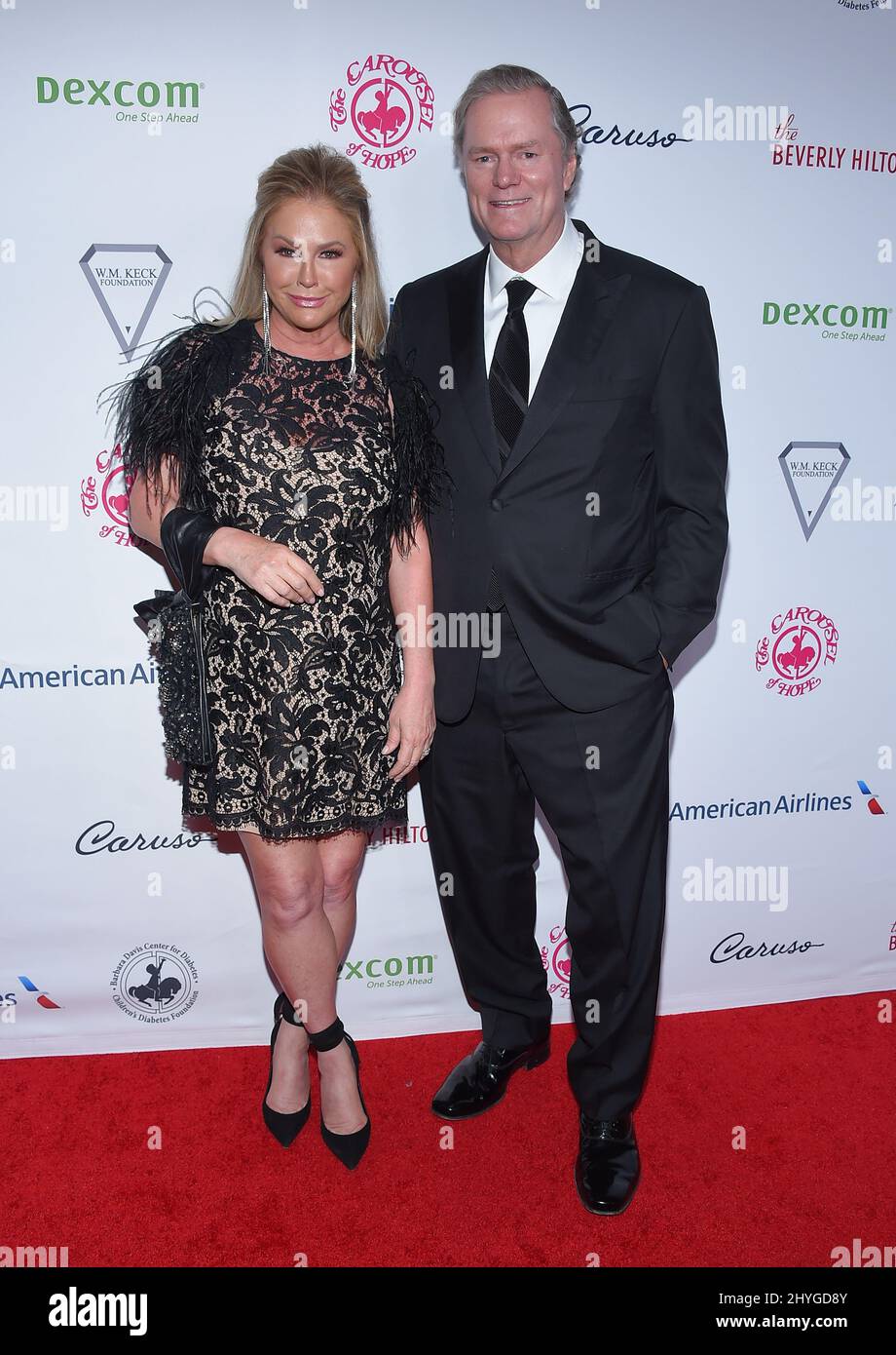 Kathy Hilton and Rick Hilton arriving to the 2018 Carousel of Hope Ball at Beverly Hilton Hotel on October 6, 2018 in Beverly Hills, CA Stock Photo