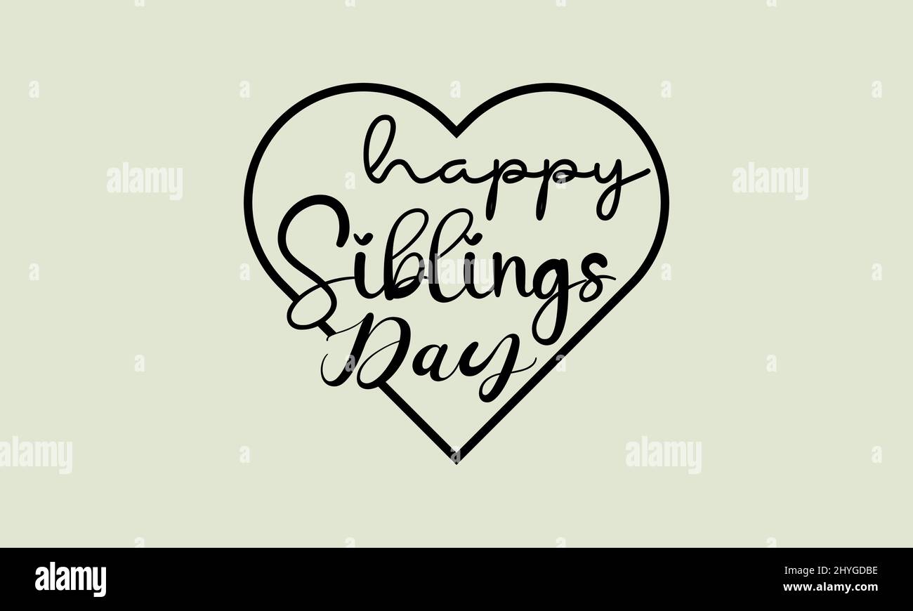 Siblings Day. Siblings love template for banner, card, poster, background. Stock Vector