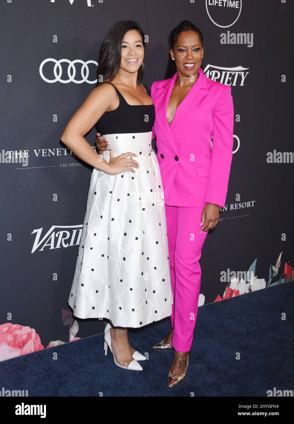 Gina rodriguez regina king varietys power women hi-res stock