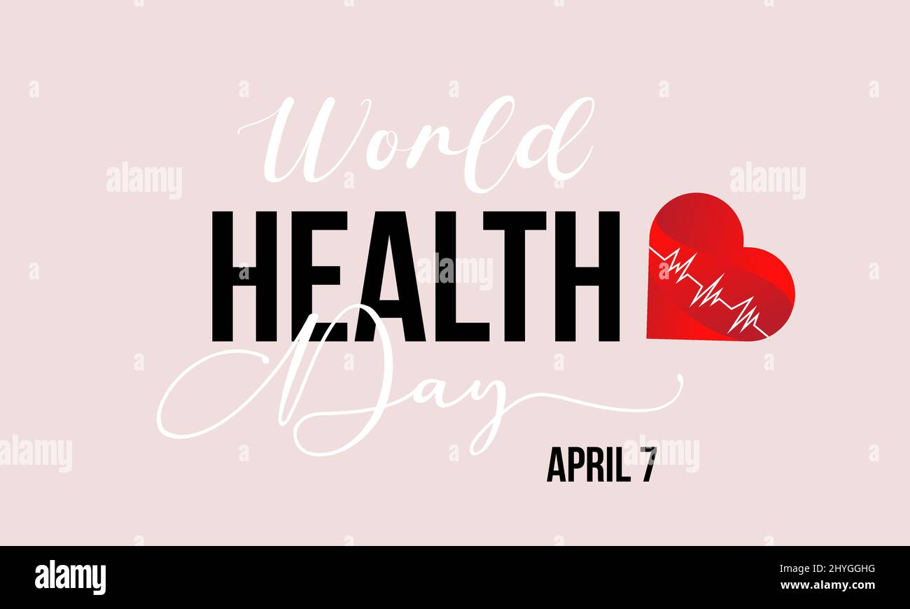 World Health Day. Healthcare template for banner, card, poster, background. Stock Vector