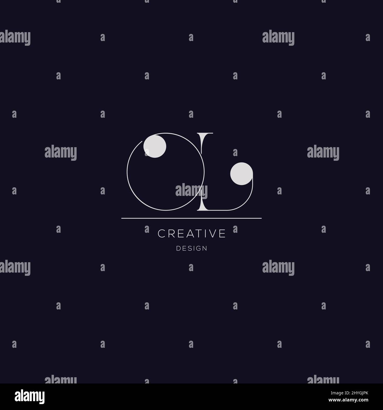 Creative alphabet letter icon logo OL Stock Vector Image & Art - Alamy