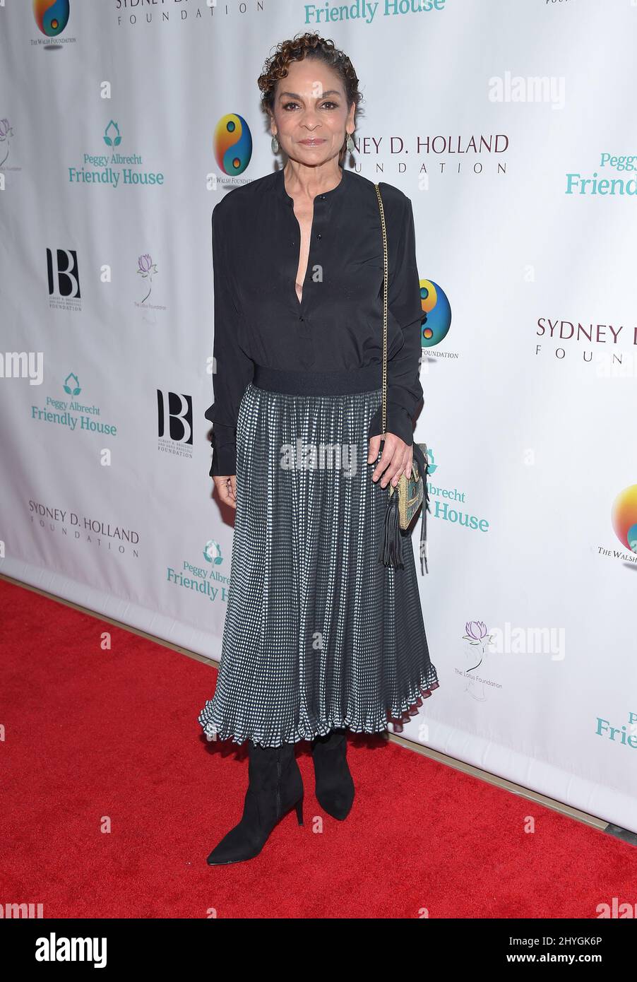 Jasmine Guy arriving to the Peggy Albrecht Friendly House 29th Annual Awards Luncheon at Beverly Hills Stock Photo