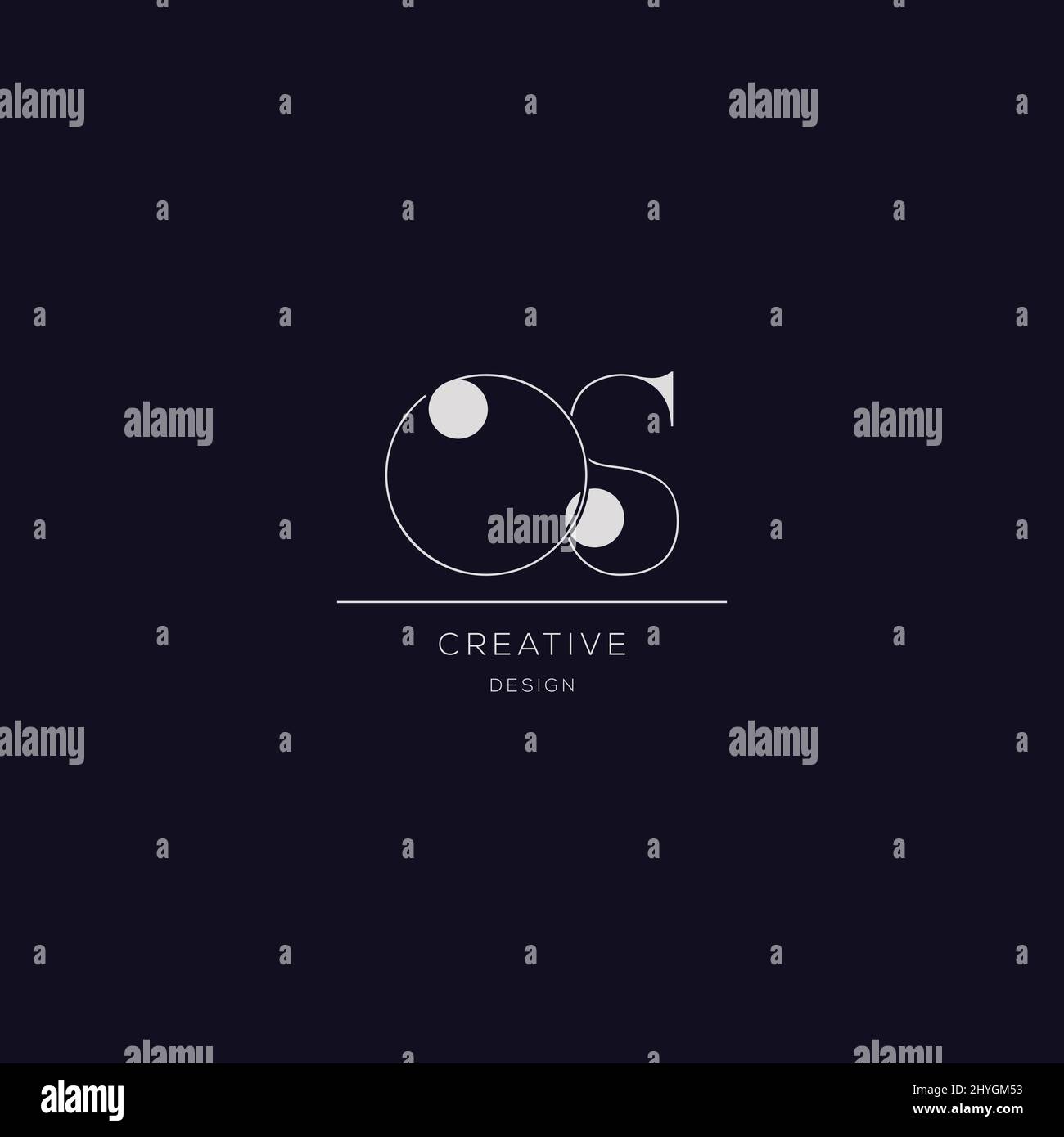 Creative alphabet letter icon logo OS Stock Vector Image & Art - Alamy