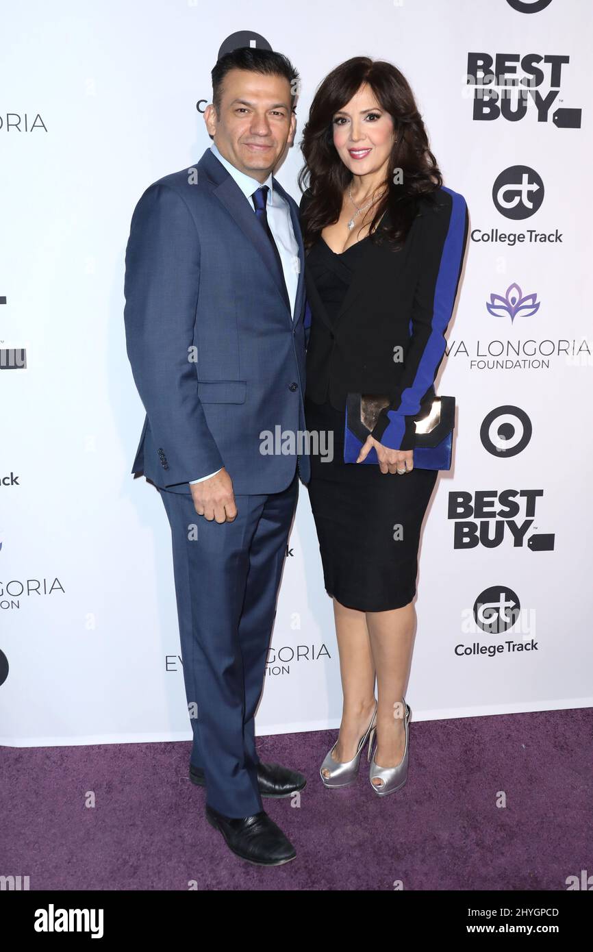 Maria Canals-Barrera and David Barrera attending the 7th Annual Eva Longoria Foundation dinner held at the Four Seasons Beverly Hills in Los Angeles, California Stock Photo