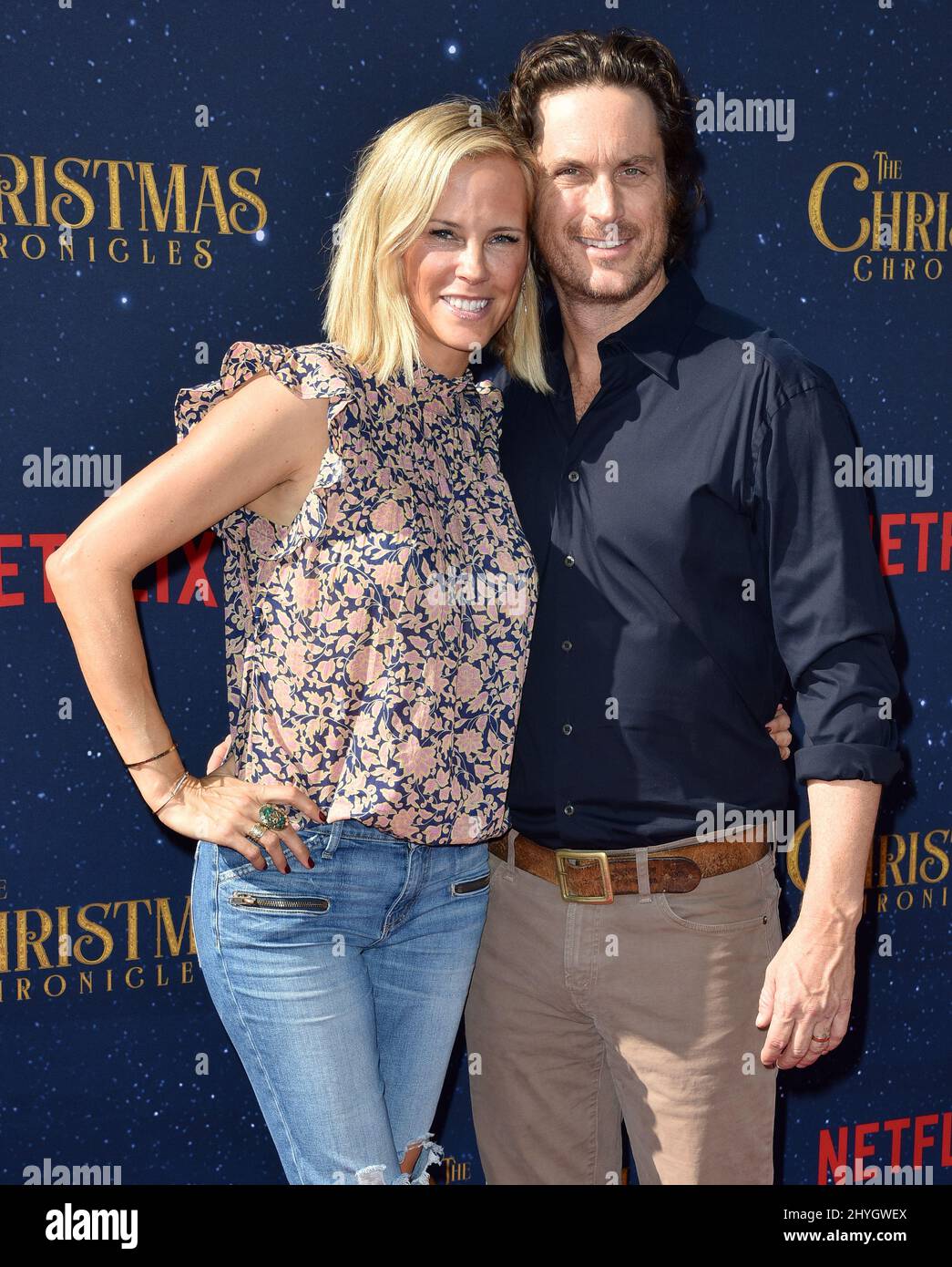 Oliver Hudson and Erinn Bartlett at The Christmas Chronicles World