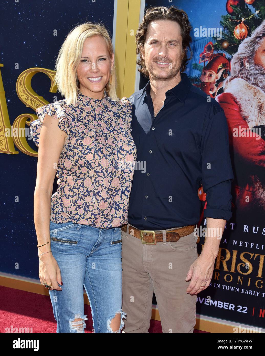 Oliver Hudson and Erinn Bartlett at The Christmas Chronicles World