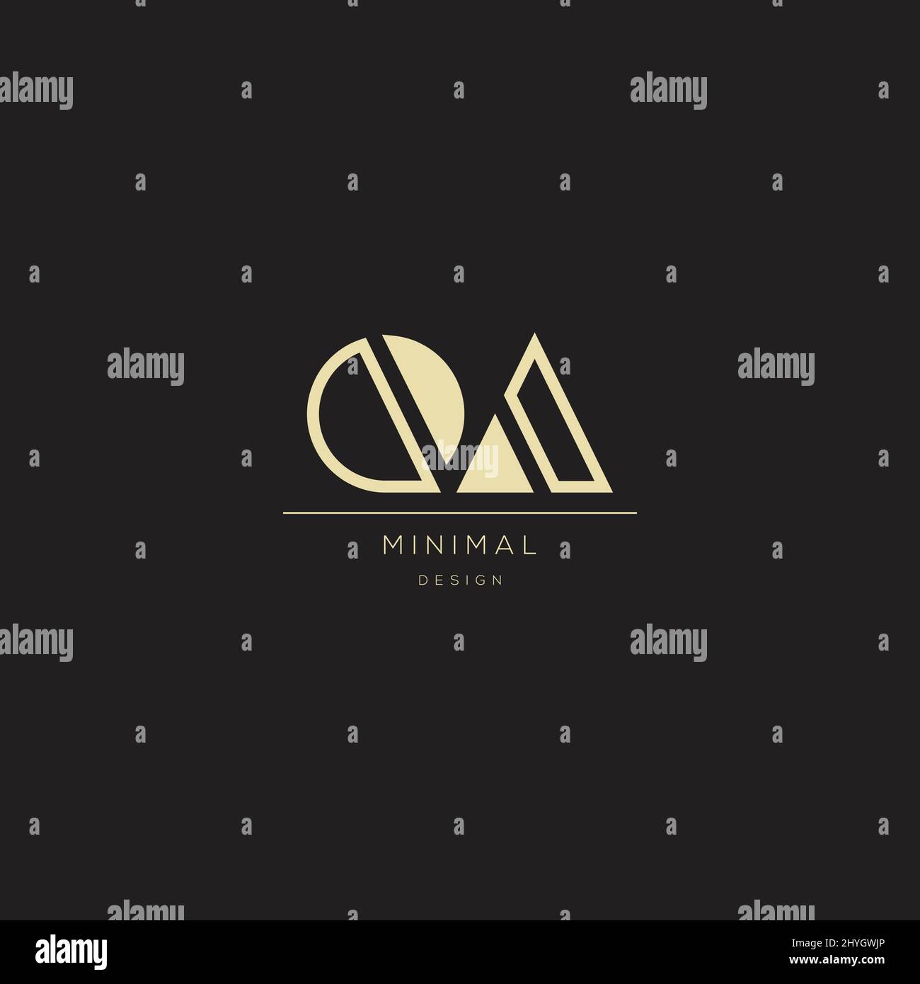 Monogram icon logo QA Stock Vector Image & Art - Alamy
