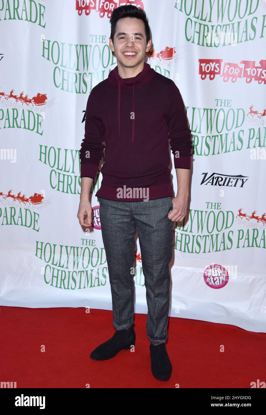 David Archuleta at the 87th Annual Hollywood Christmas Parade in Los Angeles Stock Photo