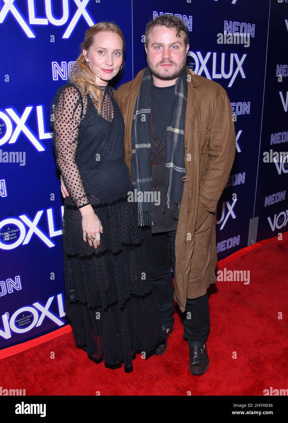Mona Lerche and Brady Corbet at the premiere of 'Vox Lux'' held at the ArcLight Cinemas Hollywood Stock Photo