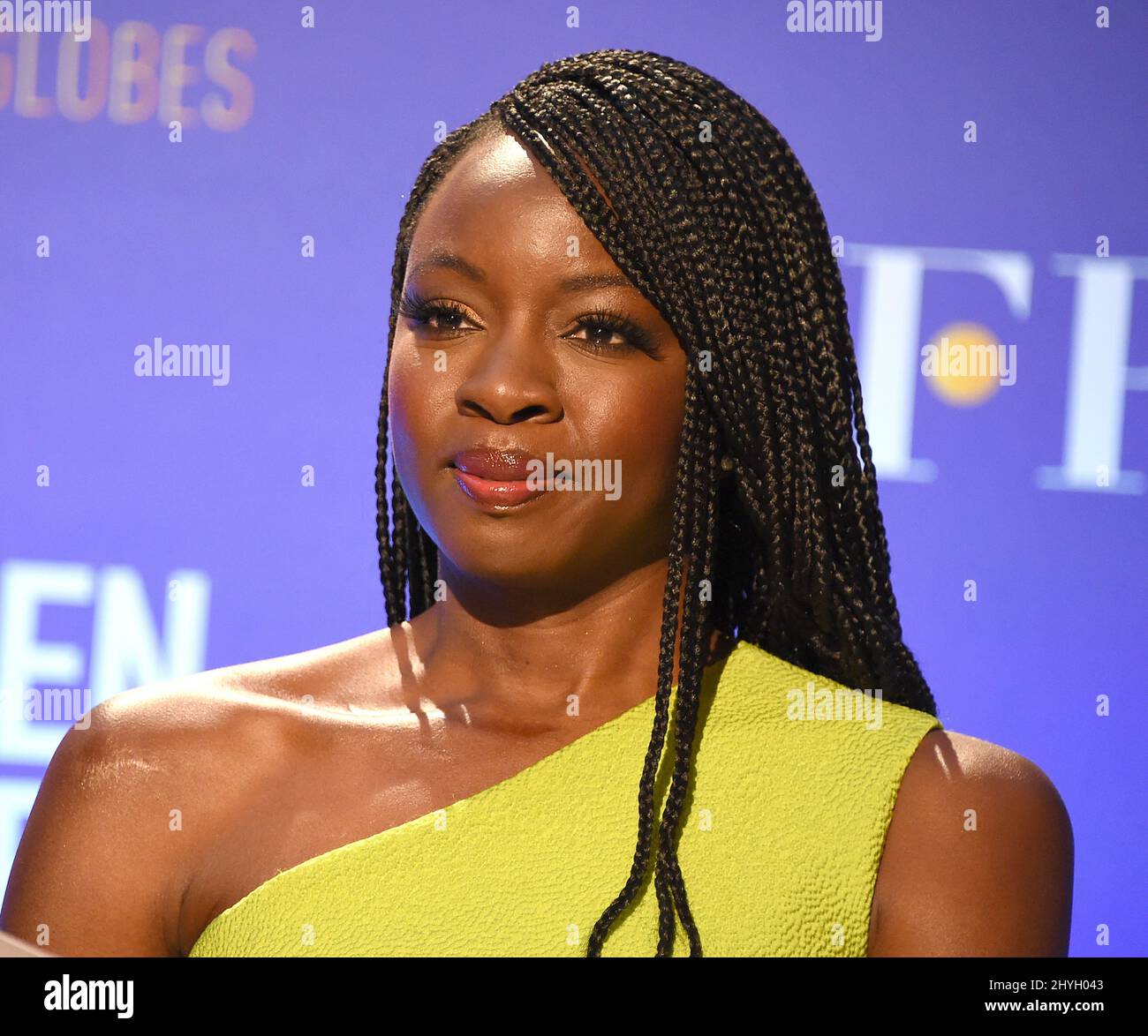 Danai Gurira arriving to the 76th Annual Golden Globe Nominations at Beverly Hilton Hotel Stock Photo