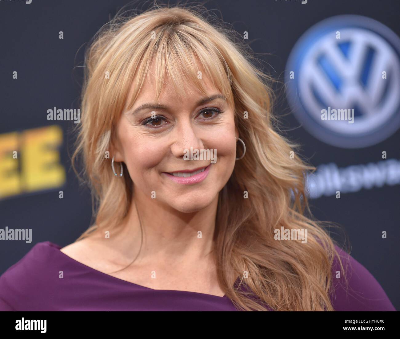 Megyn Price arriving for the Bumblebee World Premiere held at the TCL Chinese Theatre on December 9, 2018 in Hollywood, Los Angeles Stock Photo