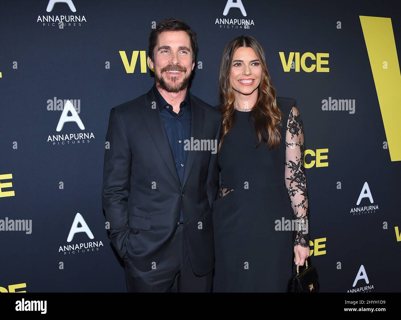 Christian Bale and Sibi Blazic at the world premiere of "VICE'" held at