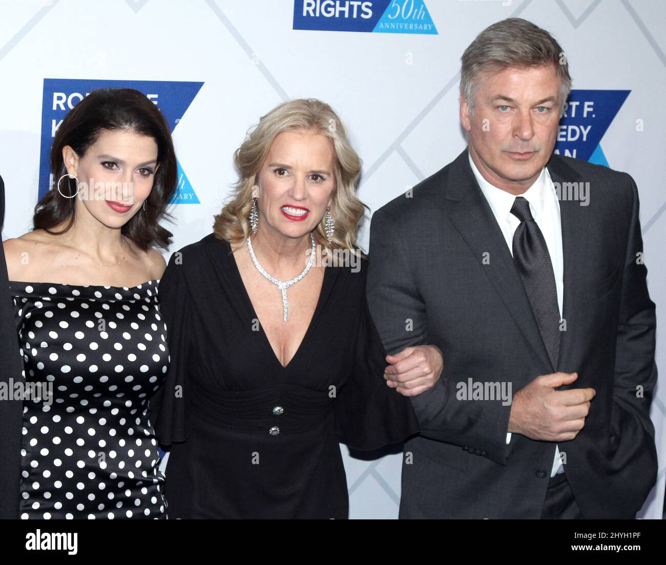Hilaria Baldwin, Kerry Kennedy & Alec Baldwin attending the 2018 Ripple of Hope Awards held at the New York Stock Photo