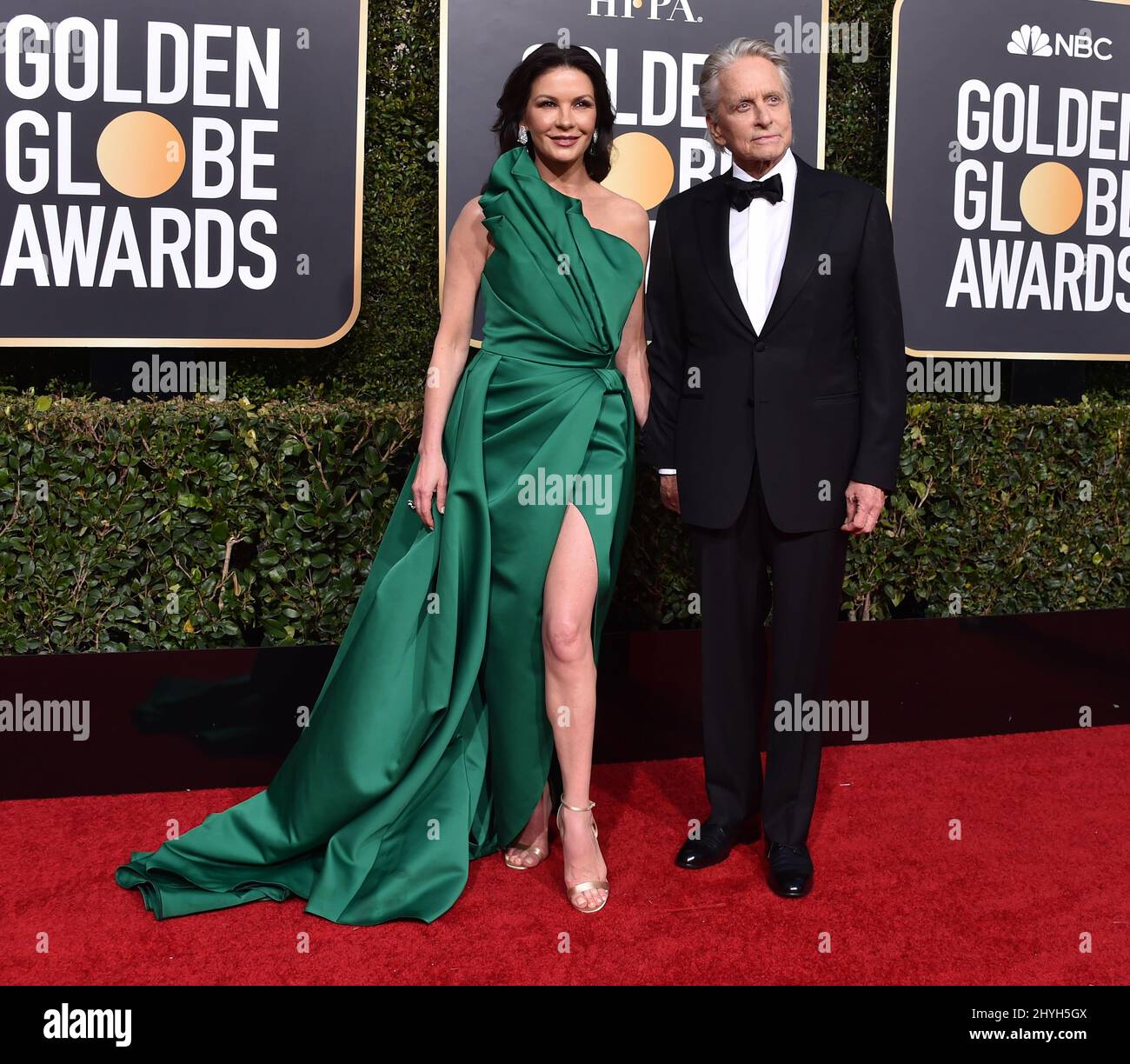 Catherine Zeta Jones and Michael Douglas attending the 76th Annual