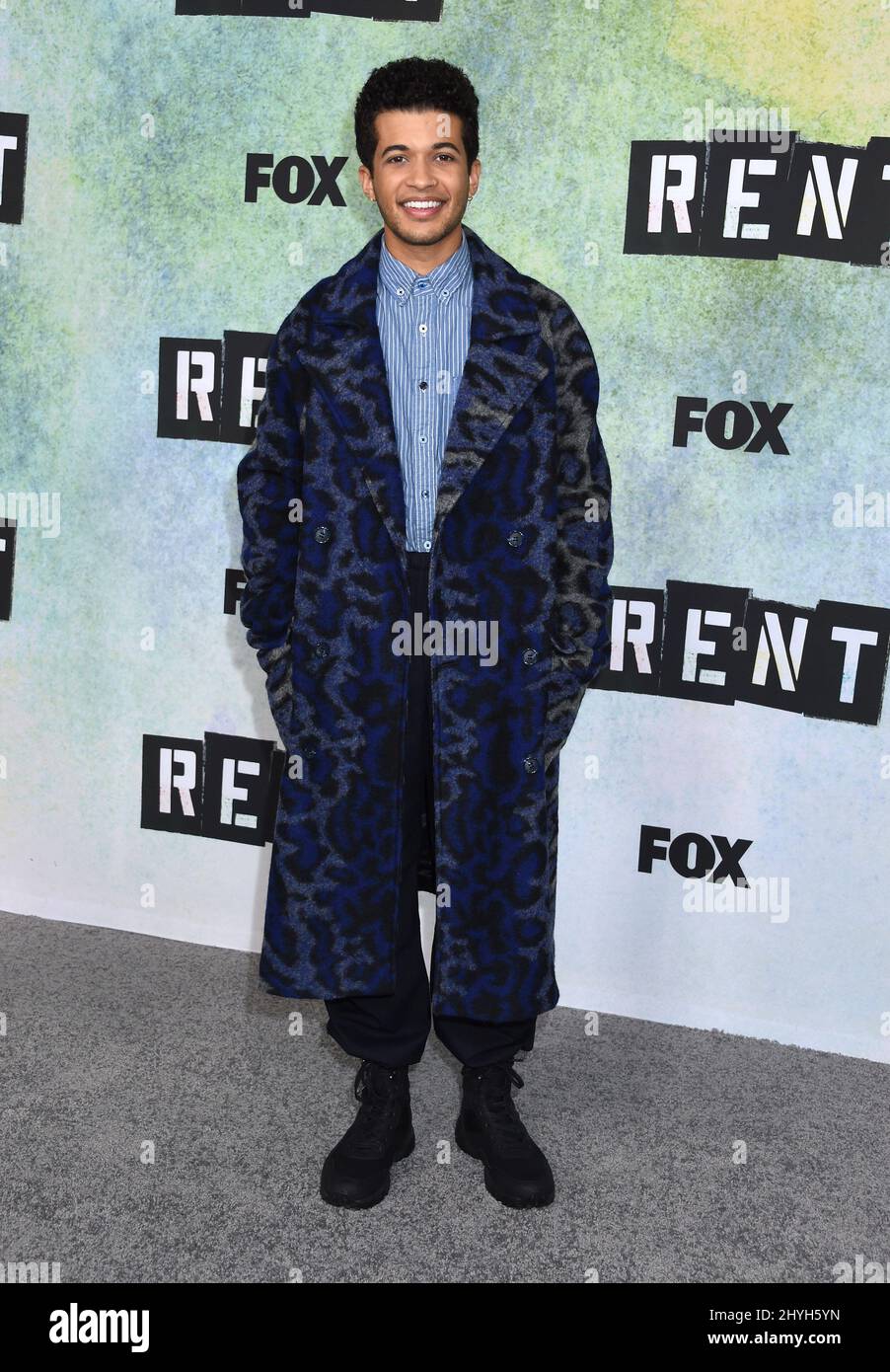 Jordan Fisher arrives at the 'Rent Live' TV show photocall held on the