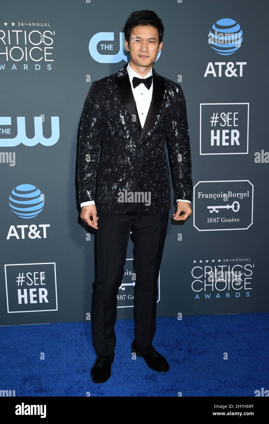 Harry Shum Jr. at the 24th Annual Critics' Choice Awards held at Barker Hanger on January 13, 2019 in Santa Monica, USA. Stock Photo