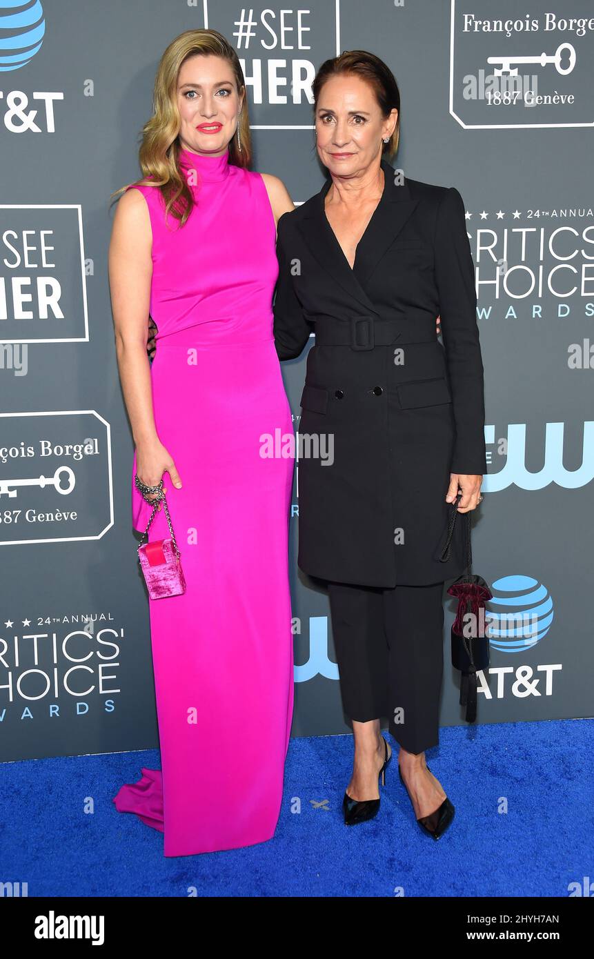 Zoe Perry and Laurie Metcalf at the 24th Annual Critics' Choice Awards Stock Photo