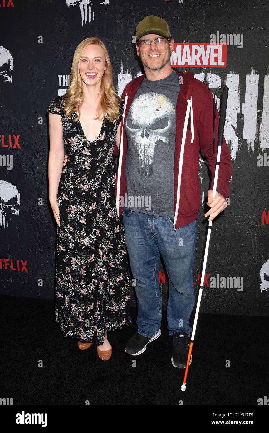 Deborah Ann Woll and E.J. Scott at Marvel's 'The Punisher' L.A. Special Screening held at the ArcLight Cinemas Hollywood Stock Photo