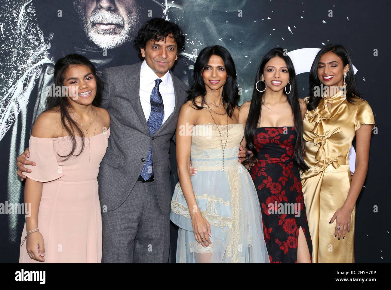 M. Night Shyamalan, wife Bhavna Vaswani, daughters Saleka Shyamalan