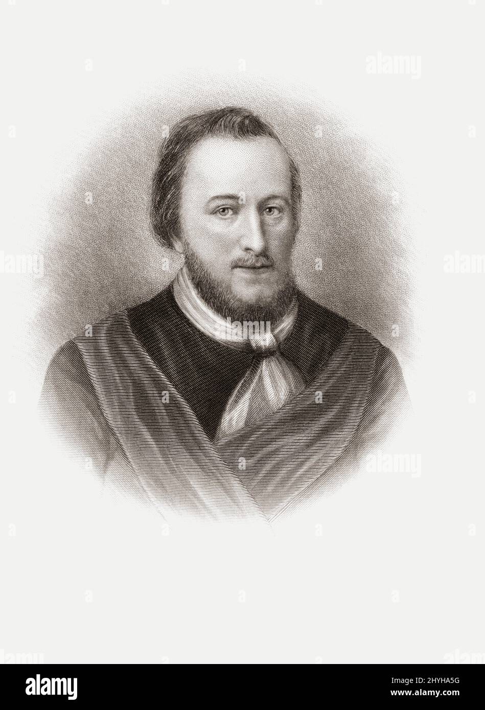 Thomas West, 3rd Baron De La Warr, 1577 – 1618.  Oxford educated English merchant and politician who became first governor of Virginia.  A contraction of his title - to Delaware - subsequently became the name of a Native American people, a state, a bay and a river.  After a contemporary portrait. Stock Photo