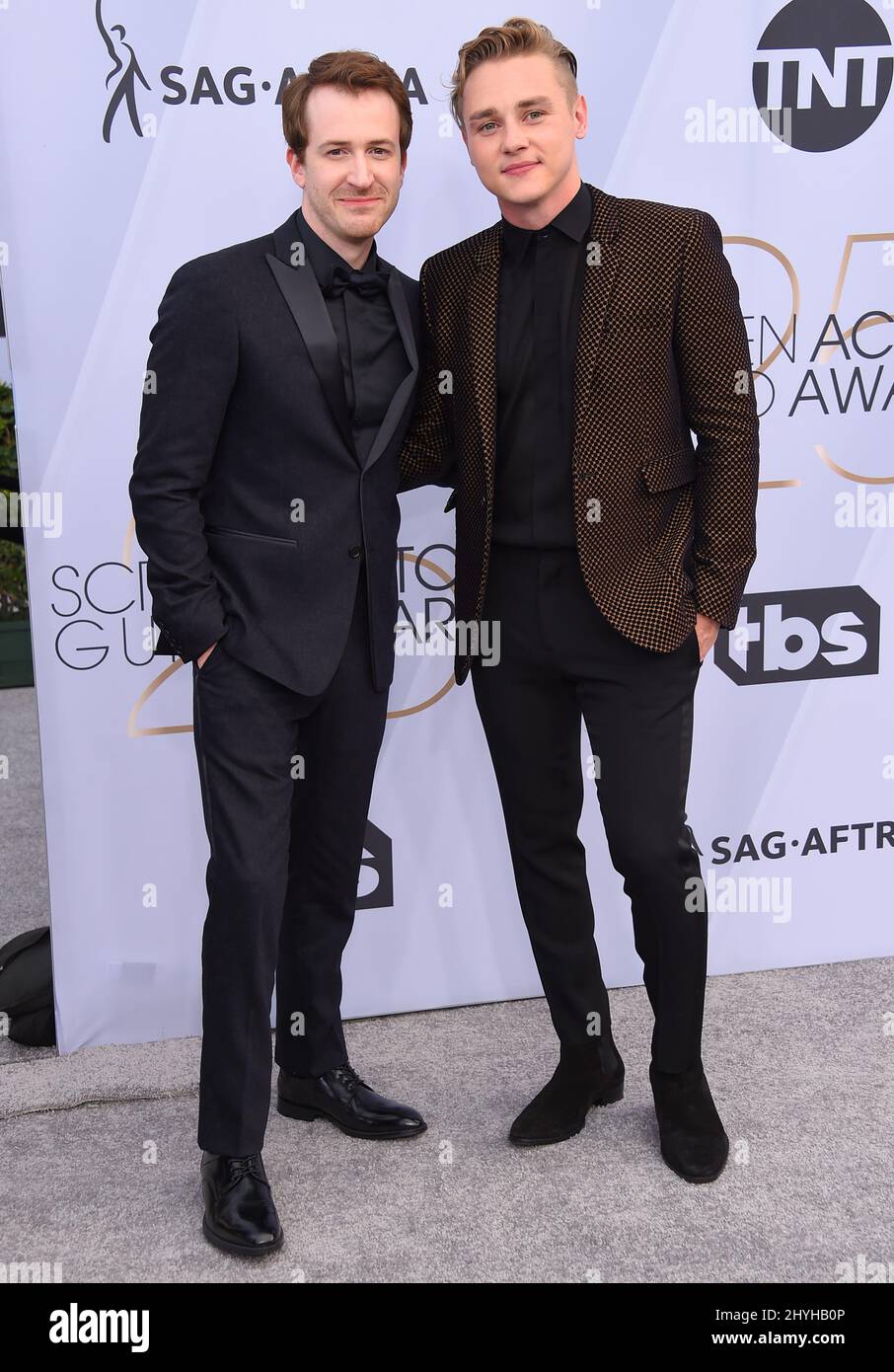 Joseph Mazzello and Ben Hardy attending the 25th Annual Screen Actors Guild Awards held at the Shrine Auditorium Stock Photo