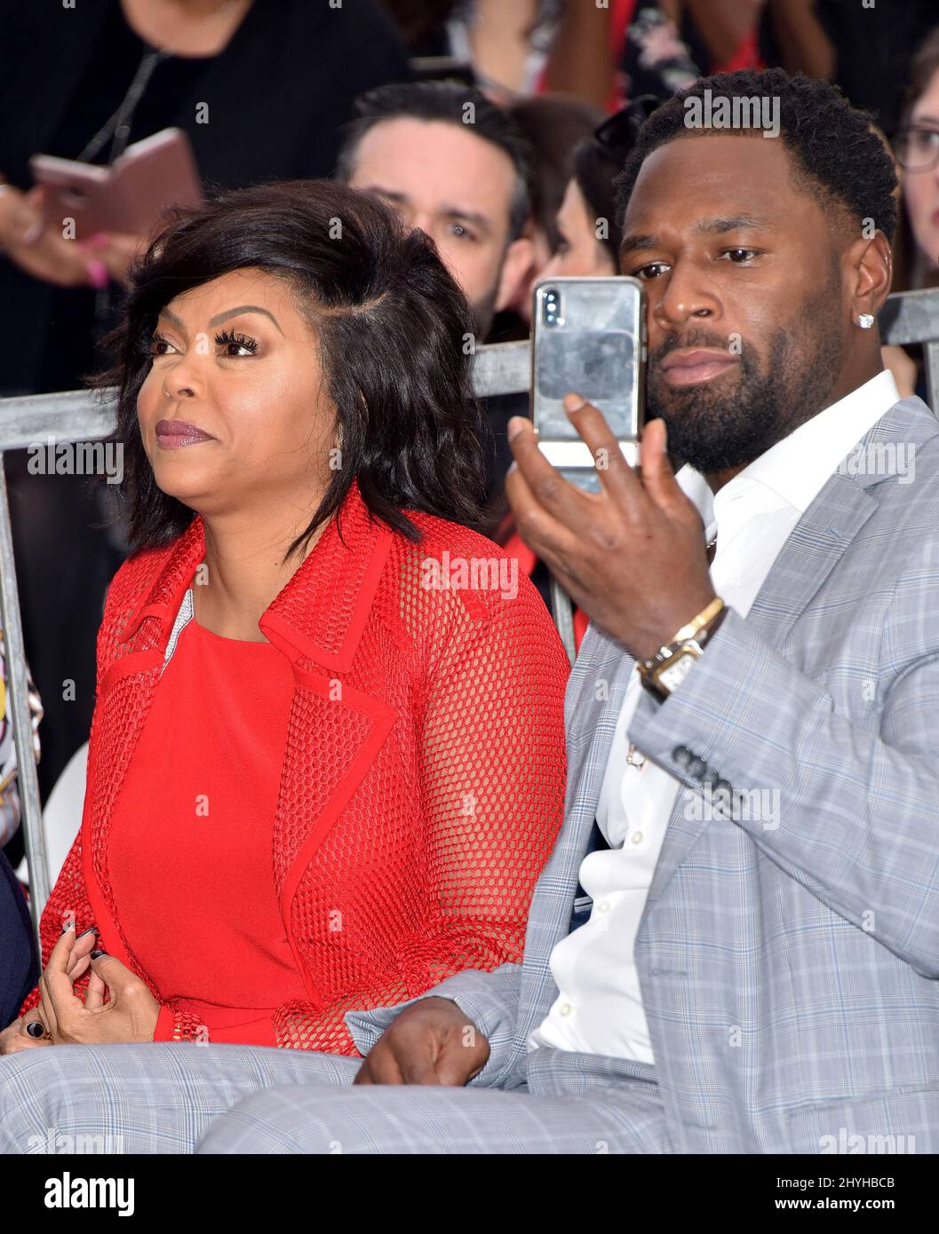 Taraji P. Henson is joined by fiance Kelvin Hayden at her Hollywood