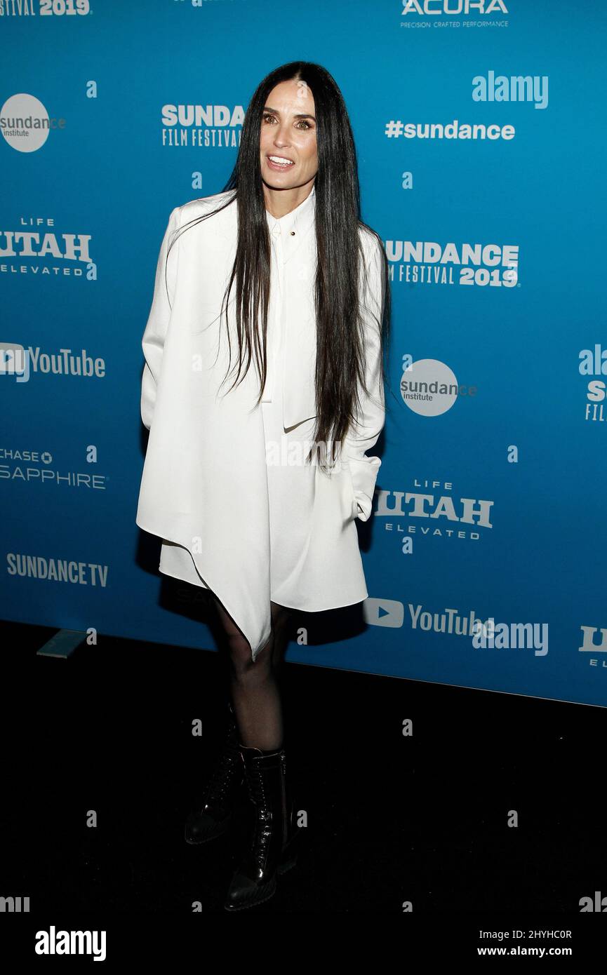 Demi Moore at the premiere of 'Corporate Animals' during the 2019 Sundance Film Festival Stock Photo