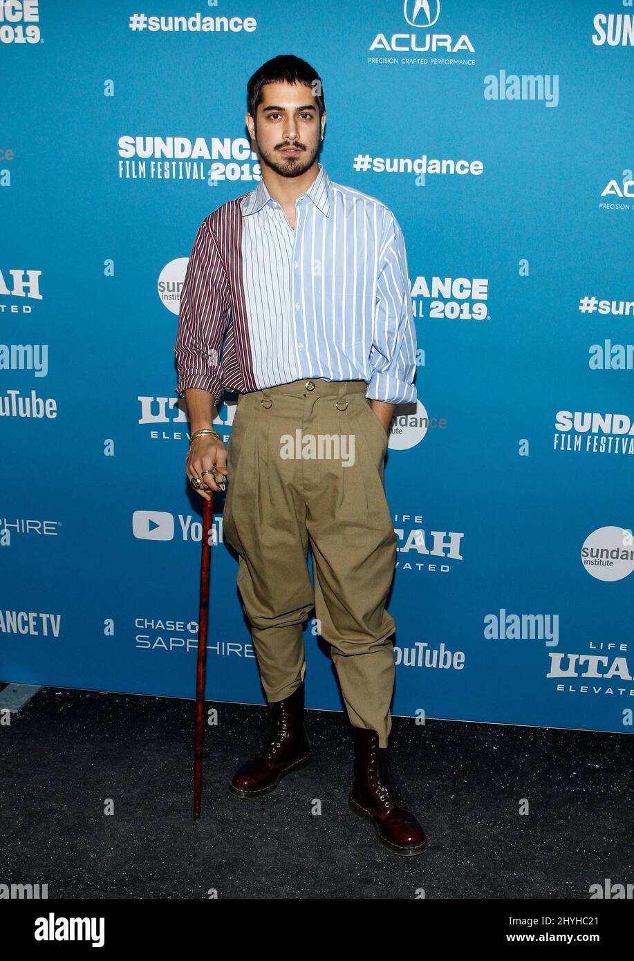 Avan Jogia at the premiere of 'Now Apocalypse' during the 2019 Sundance Film Festival Stock Photo