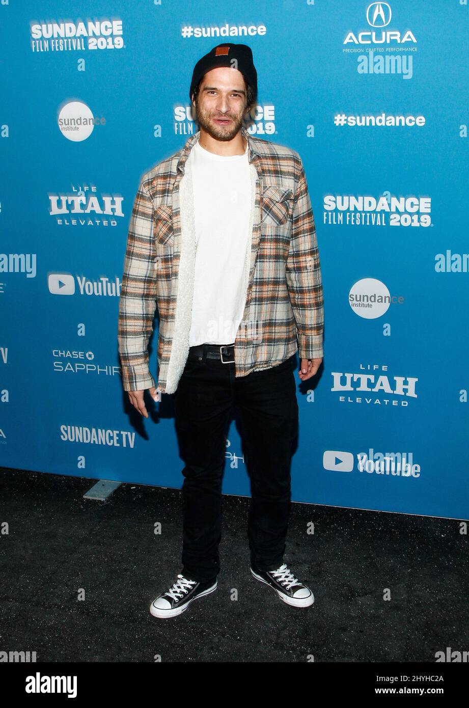 Tyler Posey at the premiere of 'Now Apocalypse' during the 2019 Sundance Film Festival Stock Photo