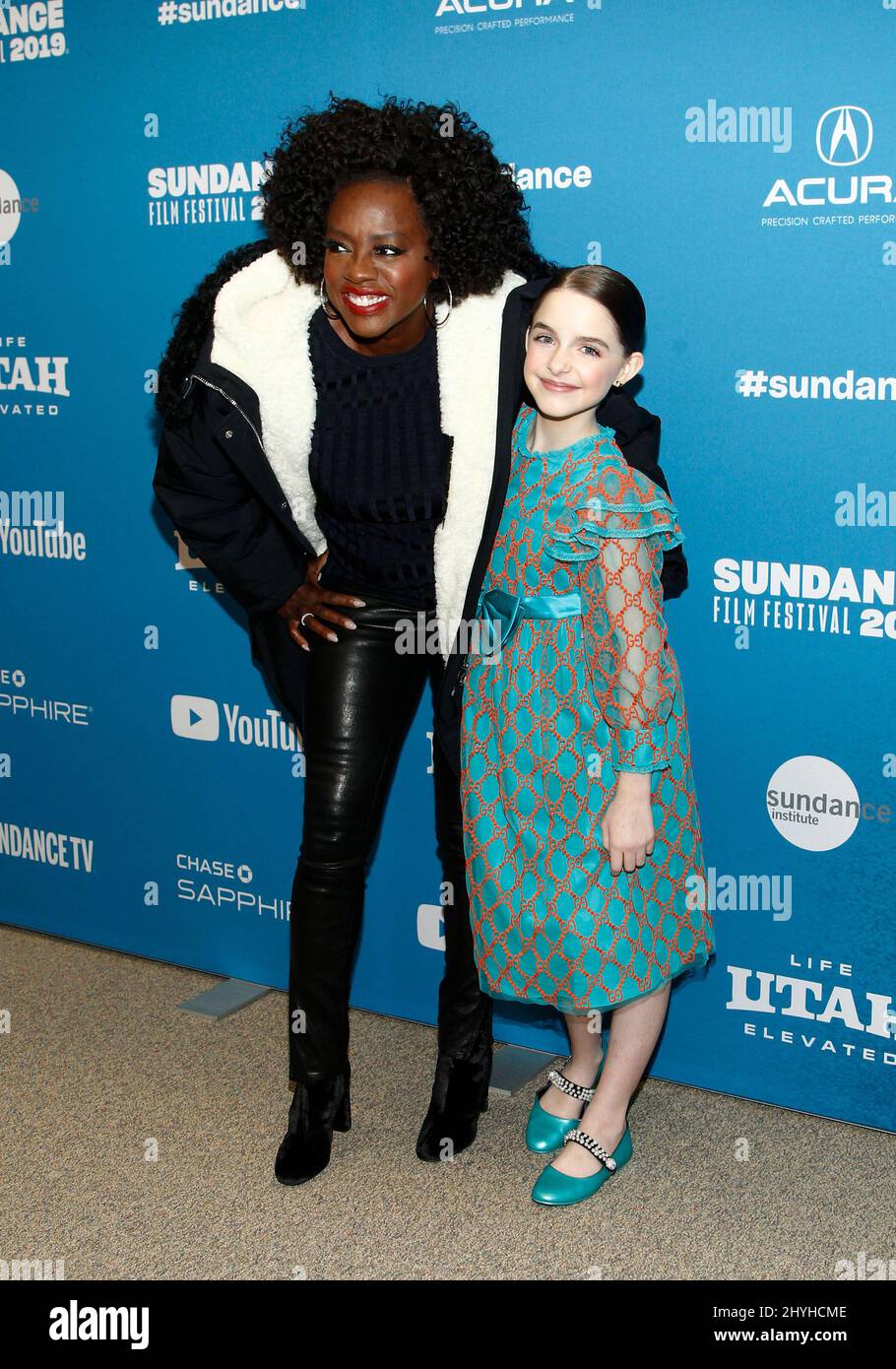 Viola Davis, Mckenna Grace at the premiere of 'Troop Zero' during the 2019 Sundance Film Festival held at the Eccles Theatre Stock Photo