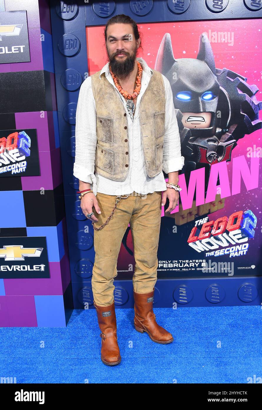 Jason Momoa arriving to The LEGO Movie 2 The Second Part World Premiere at Village Theatre Stock Photo Alamy