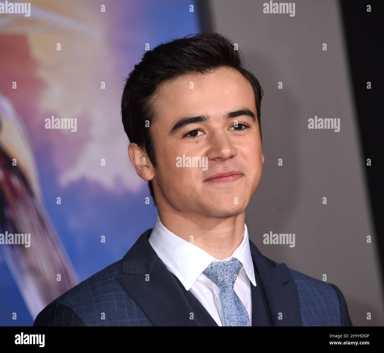 Keean Johnson at the premiere of "Alita Battle Angel" held at the