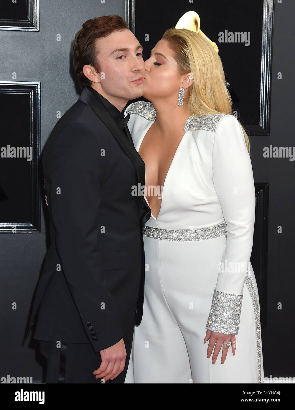 Daryl Sabara And Meghan Trainor At The 61st Annual Grammy Awards Held At Staples Center On 9667