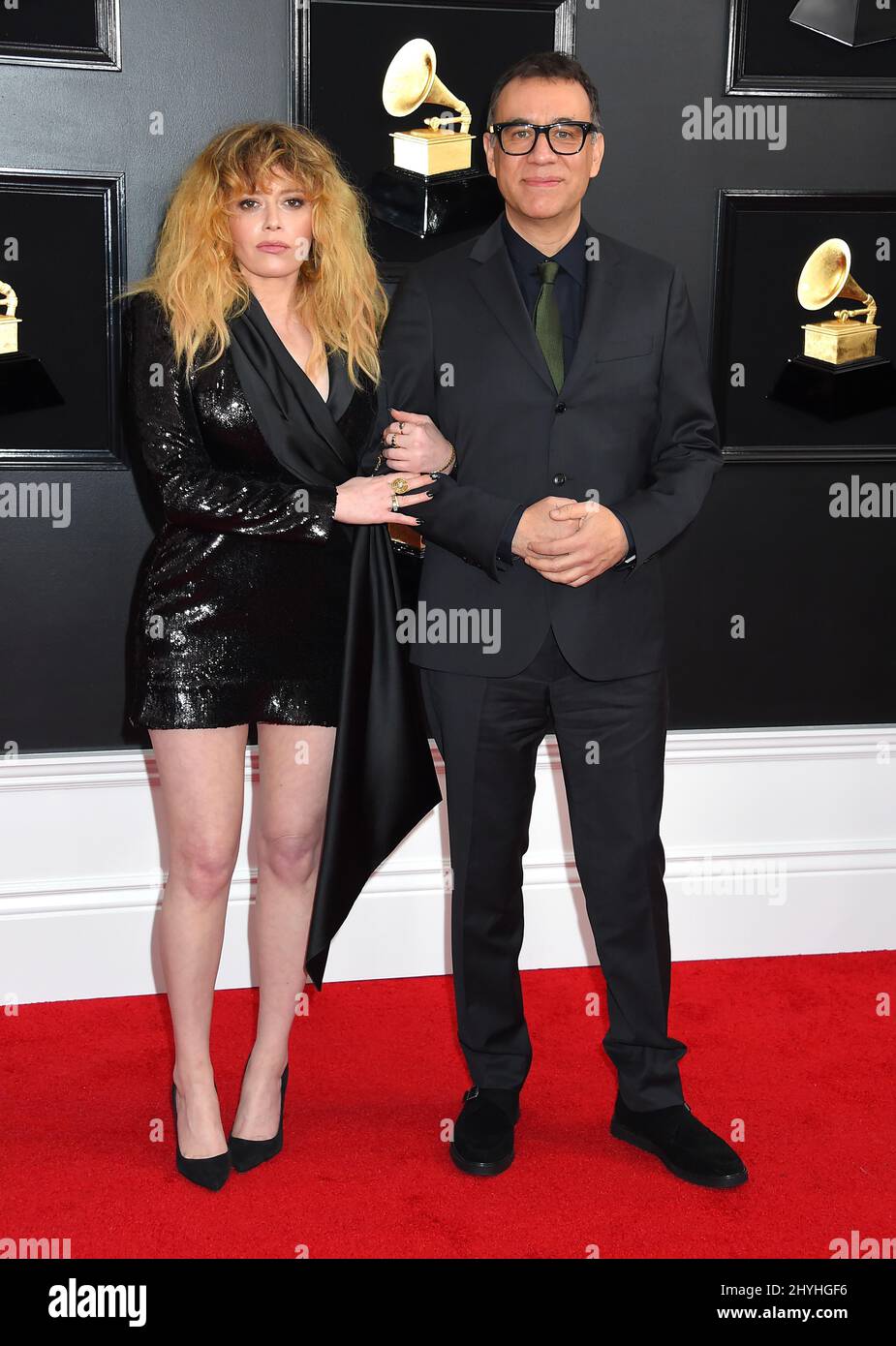 Natasha Lyonne and Fred Armisen at the 61st Annual Grammy Awards held