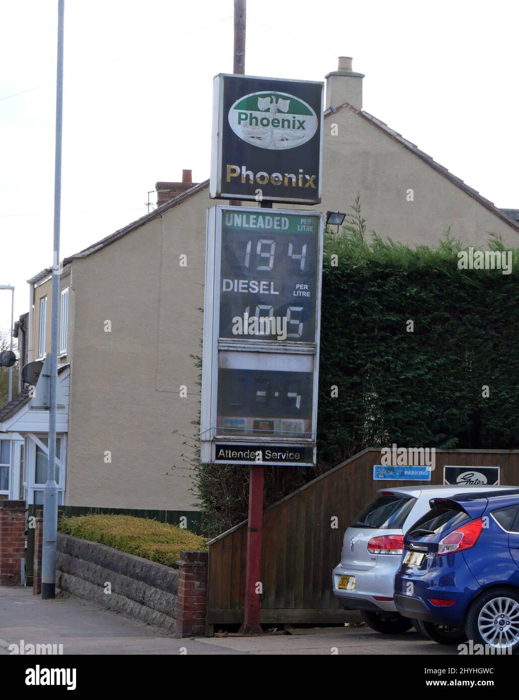 Whittlesey, UK. 14th Mar, 2022. The Briggate Service Garage in