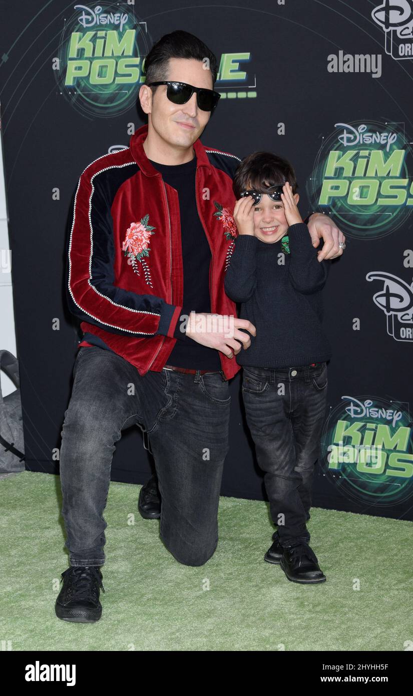 David Dastmalchian and Arlo Dastmalchian at Disney Channel's 'Kim Possible' Premiere held at the Television Academy Stock Photo