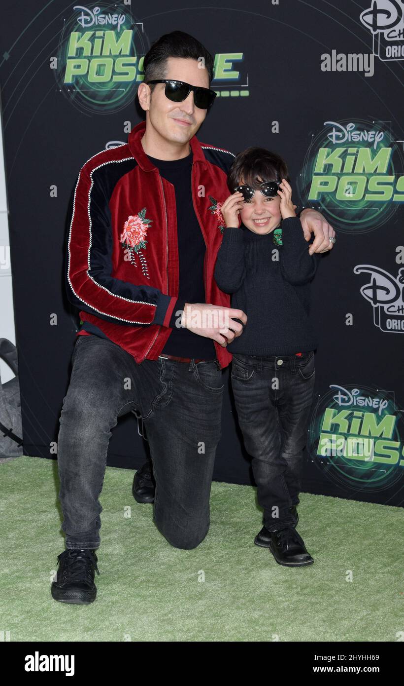 David Dastmalchian and Arlo Dastmalchian at Disney Channel's 'Kim Possible' Premiere held at the Television Academy Stock Photo