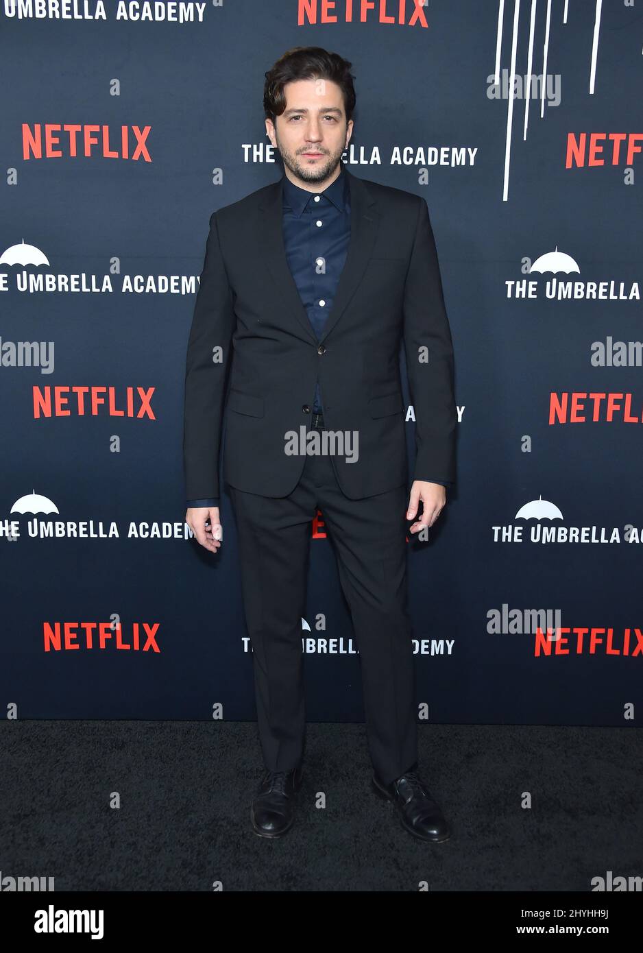 John Magaro arriving to the Netflix's 'The Umbrella Academy' Season 1 Premiere at ArcLight Cinema Stock Photo