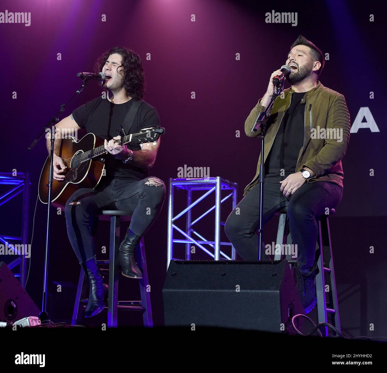 Dan Smyers and Shay Mooney of Dan + Shay performs at CRS 50th Anniversary opening day luncheon, hosted by Warner Music Nashville at the Omni Nashville Hotel Stock Photo