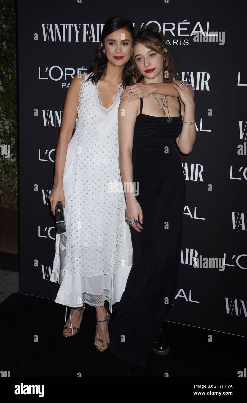 Nina Dobrev and Odessa Adlon at the Vanity Fair and L'Oreal Paris