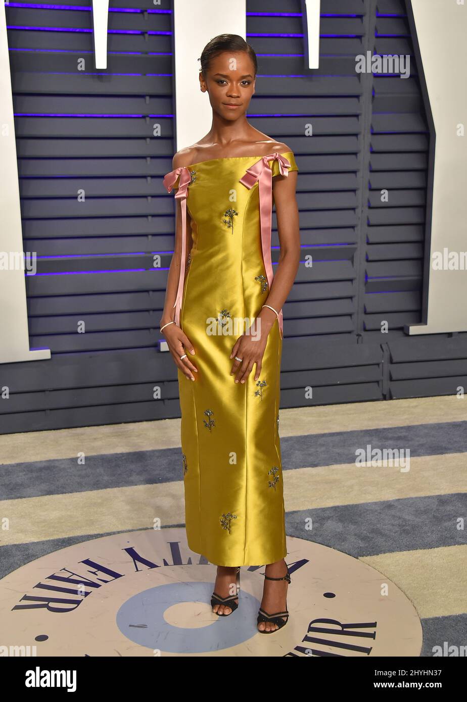Letitia Wright attending the 2019 Vanity Fair Oscar Party, held at the