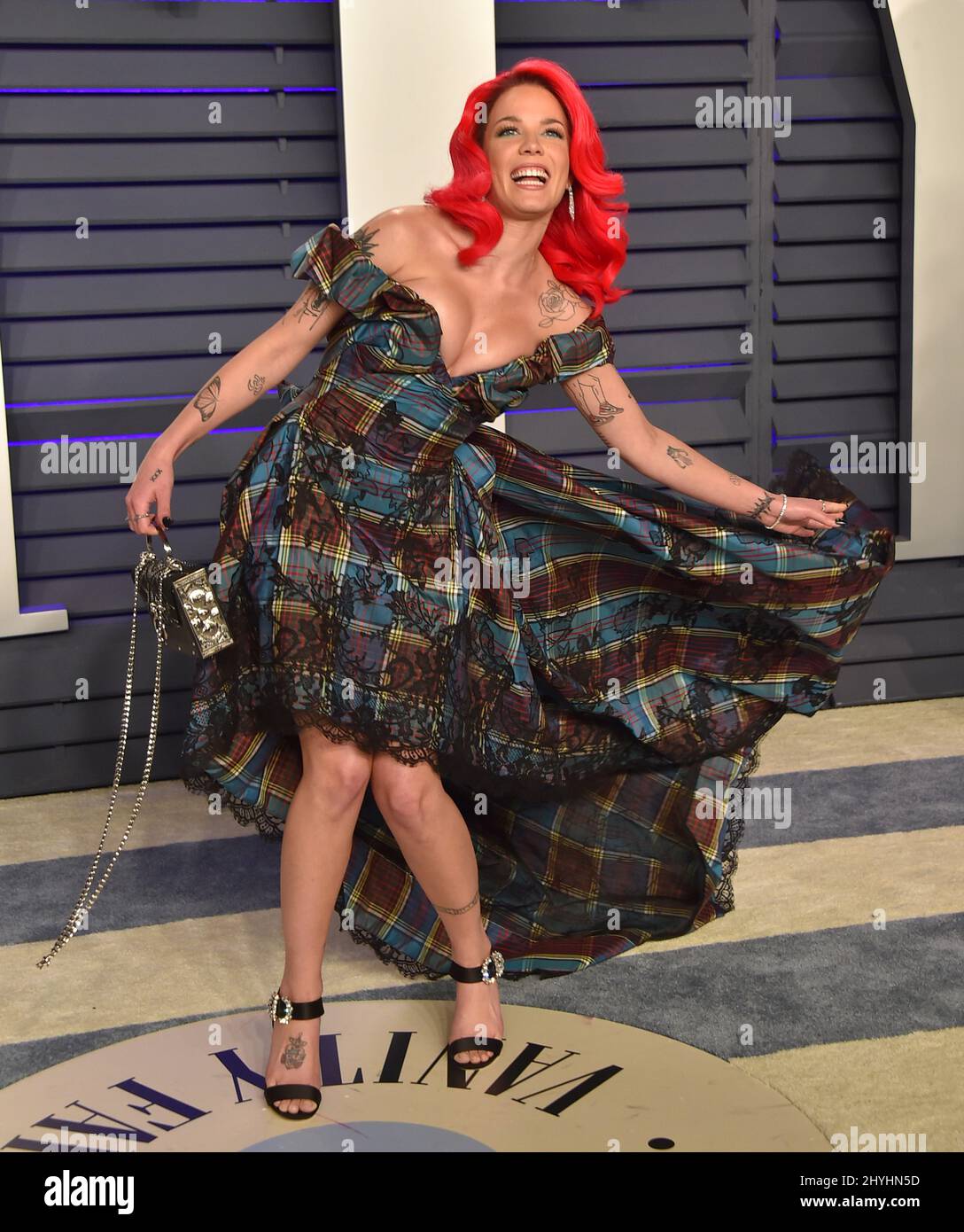Halsey attending the 2019 Vanity Fair Oscar Party held at the Wallis