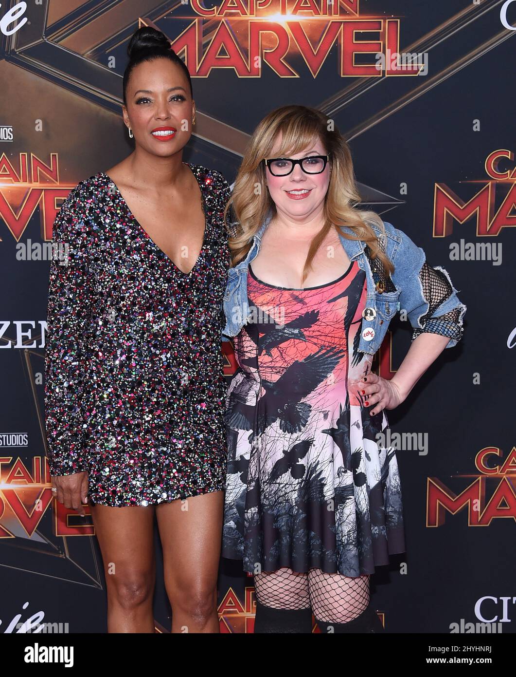 Aisha Tyler and Kirsten Vangsness at the world premiere of "Captain