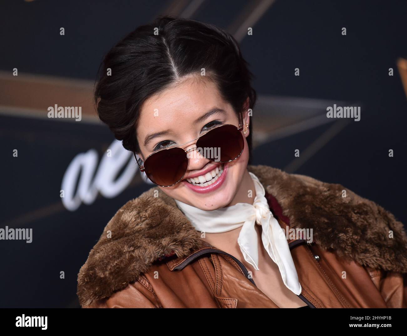 Peyton Elizabeth Lee at the world premiere of 'Captain Marvel' held at the El Capitan Theatre on March 4, 2019 in Hollywood, CA. Stock Photo