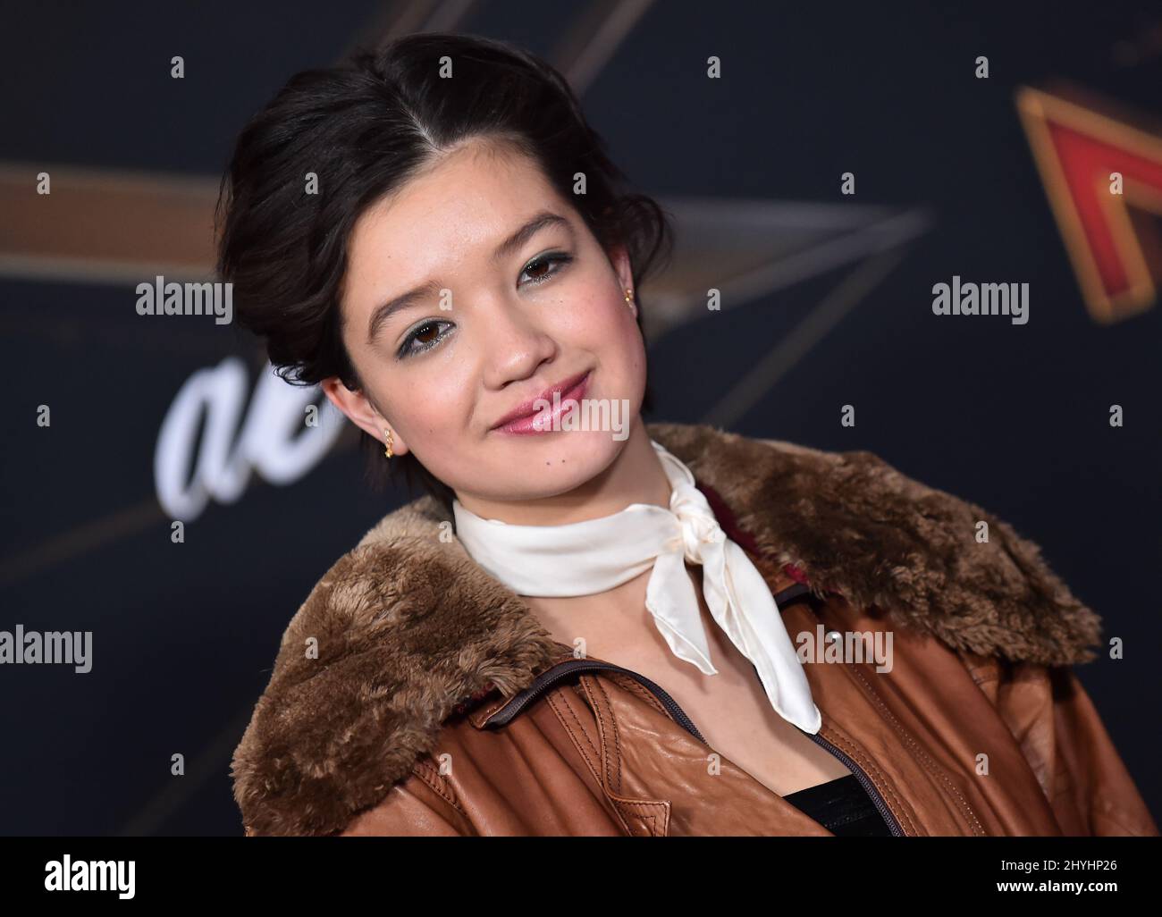 Peyton Elizabeth Lee at the world premiere of 'Captain Marvel' held at the El Capitan Theatre on March 4, 2019 in Hollywood, CA. Stock Photo