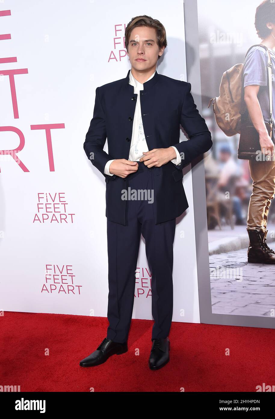 Dylan Sprouse attending the premiere of Five Feet Apart in Los Angeles ...