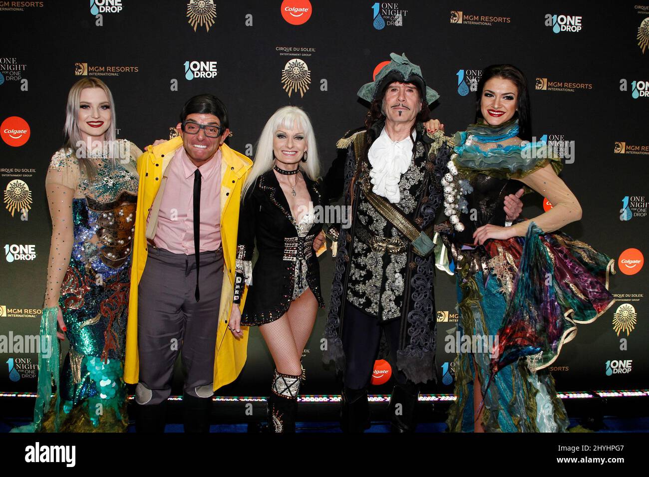 Cast of Wow attending the 7th Annual ONE NIGHT FOR ONE DROP 2019, HYDE Nightclub, Bellagio Resort & Casino in Las Vegas, USA. Stock Photo