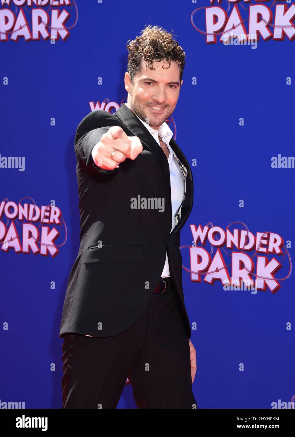 David Bisbal at the Los Angeles premiere of 'Wonder Park' held at the Regency Village Theatre on March 10, 2019 in Westwood, CA. Stock Photo